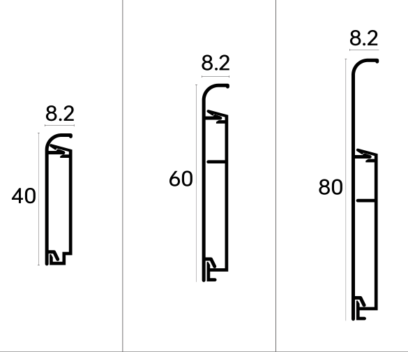 弧形直边款（纯色、木纹色）